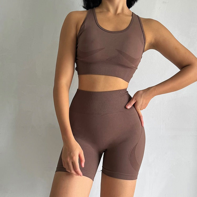 combinaison yoga femme marron tonic zentenue
