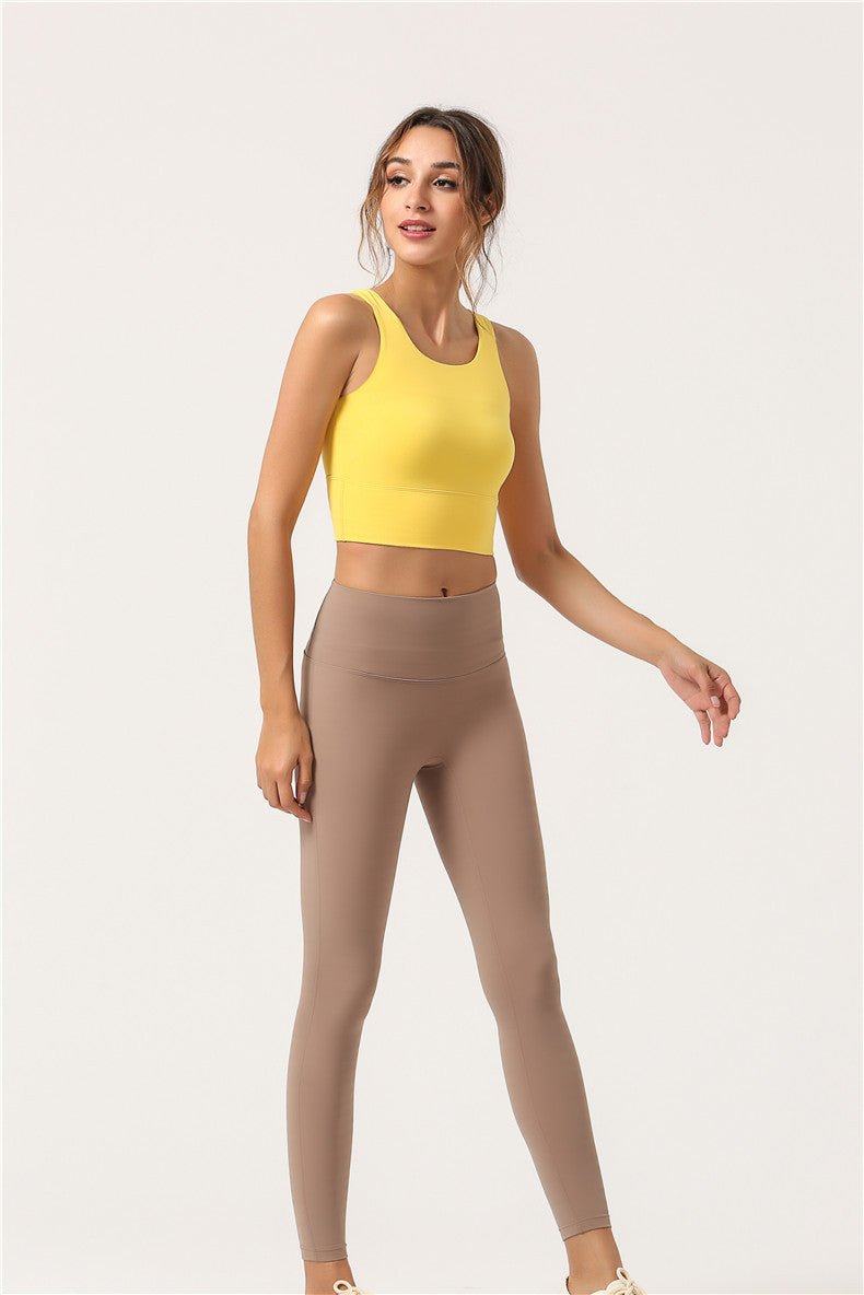  brassière femme sport jaune energie active zentenue