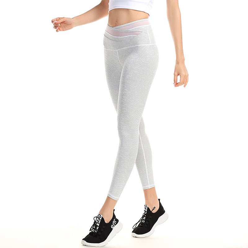  legging femme sport blanc clair silhouette zentenue