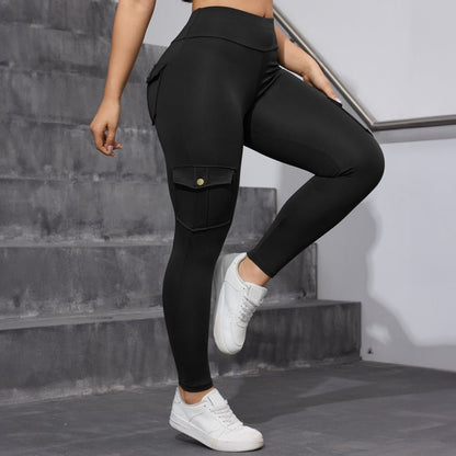 legging sport femme noir haut taille poche zentenue