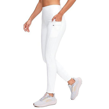  legging sport femme blanc zentenue haut taille poche