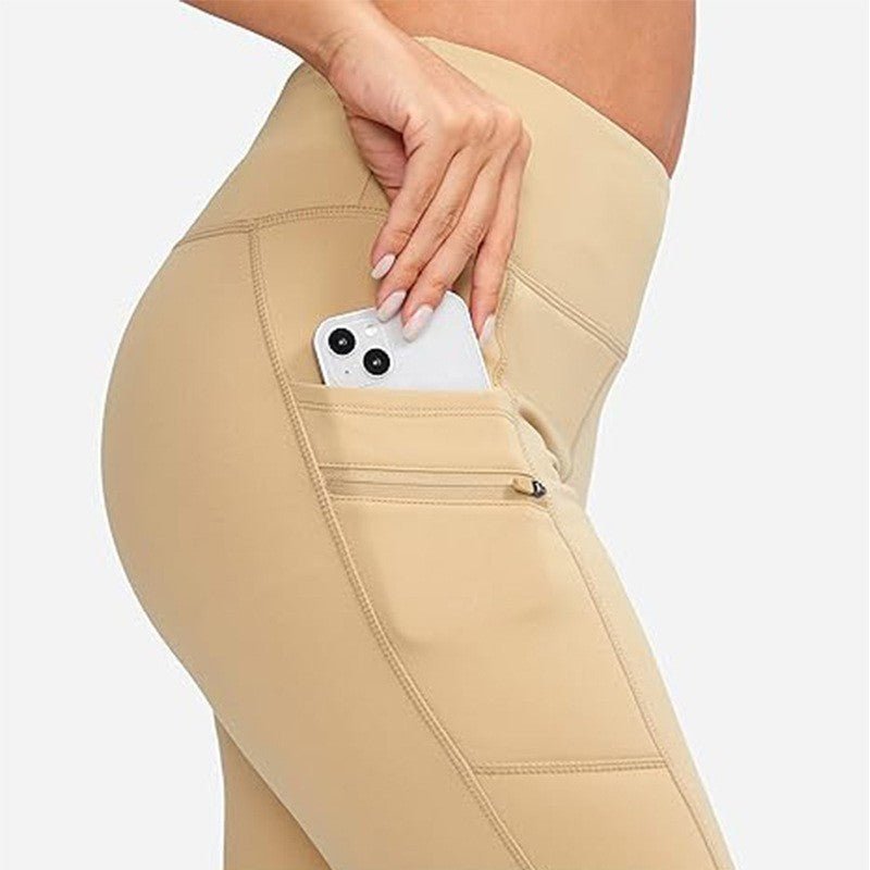 legging sport femme beige smartphone zoom zentenue 